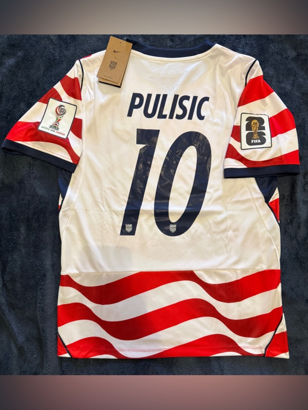 USA Home 2026 World Cup Men’s Soccer Jersey  #Pulisic 10 #Adult # NWT - Picture 2 of 2